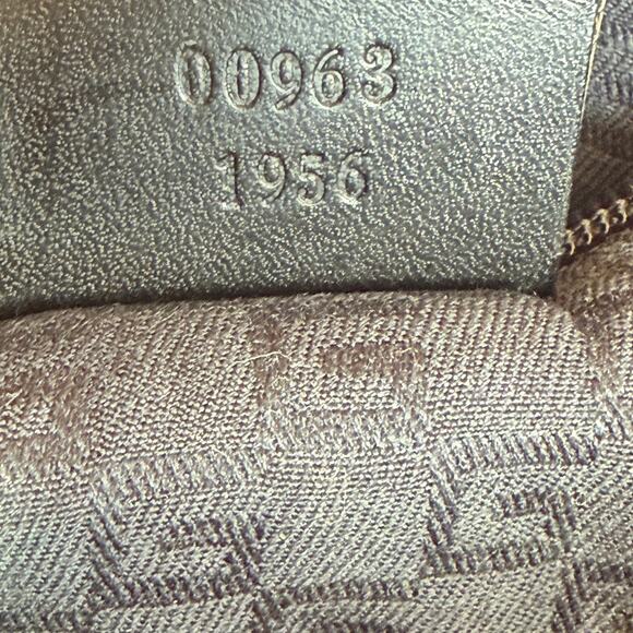 GUCCI Black Suede Jackie Sherry Bouvier Stripe Hobo Bag Leather - Picture 6 of 10